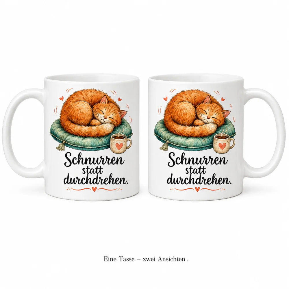 Katze Anti-Stress-Tasse - Geschenkidee mit Spruch - aus Keramik 330 ml - WS-Trend.de