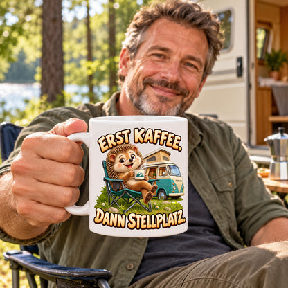 Camping Tasse Spruch Keramik 330 ml Geschenk Camper Wohnmobil Urlauber