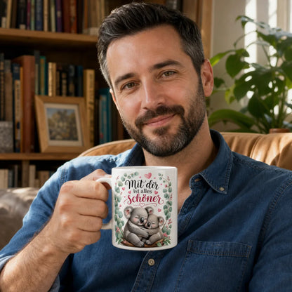 Koala-Tasse für Lieblingsmenschen - Geschenk zum Jahrestag weiß 330 ml - WS-Trend.de