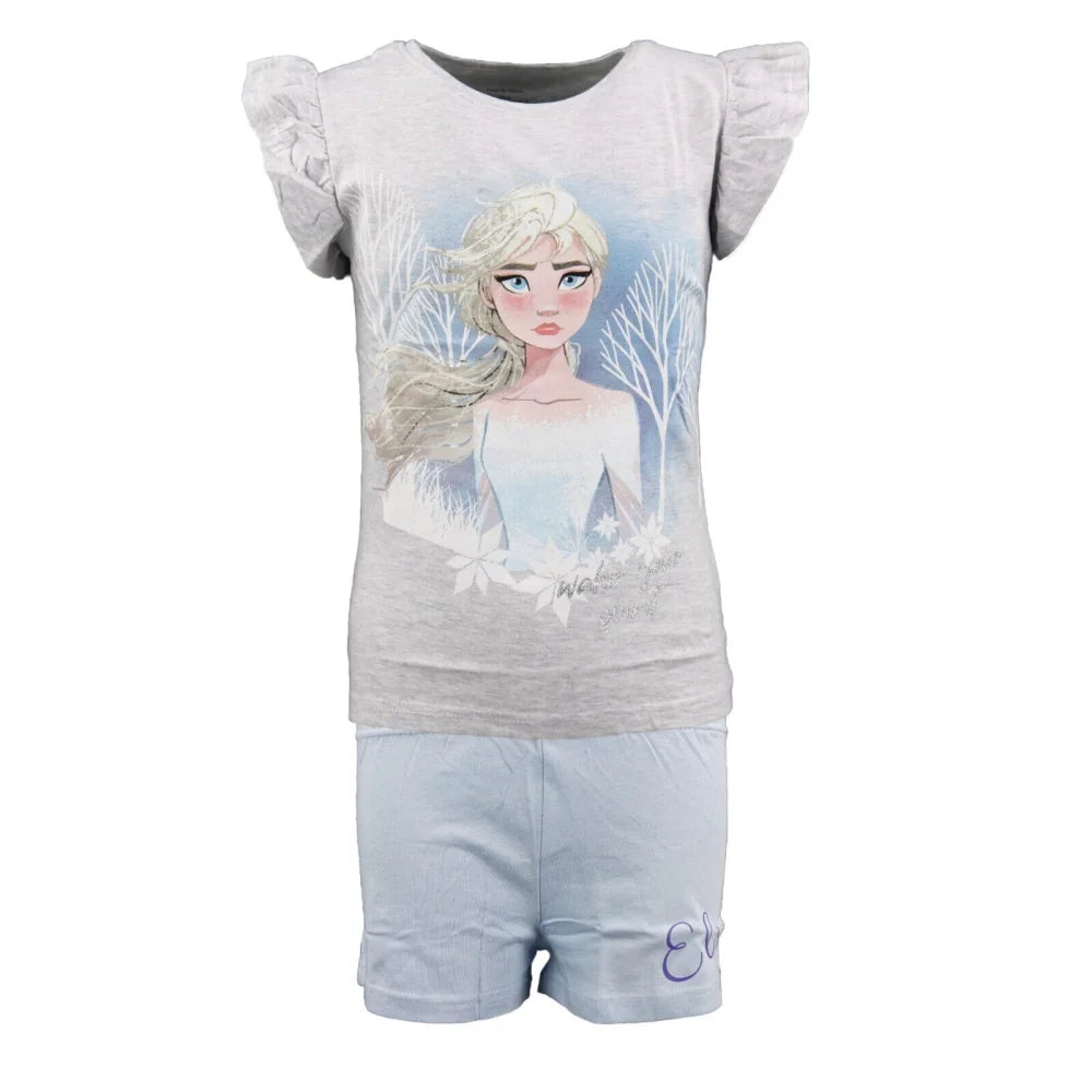 Disney Die Eiskönigin Kinder kurzarm Schlafanzug Pyjama 104 - 134 baumwolle NEU - WS-Trend.de