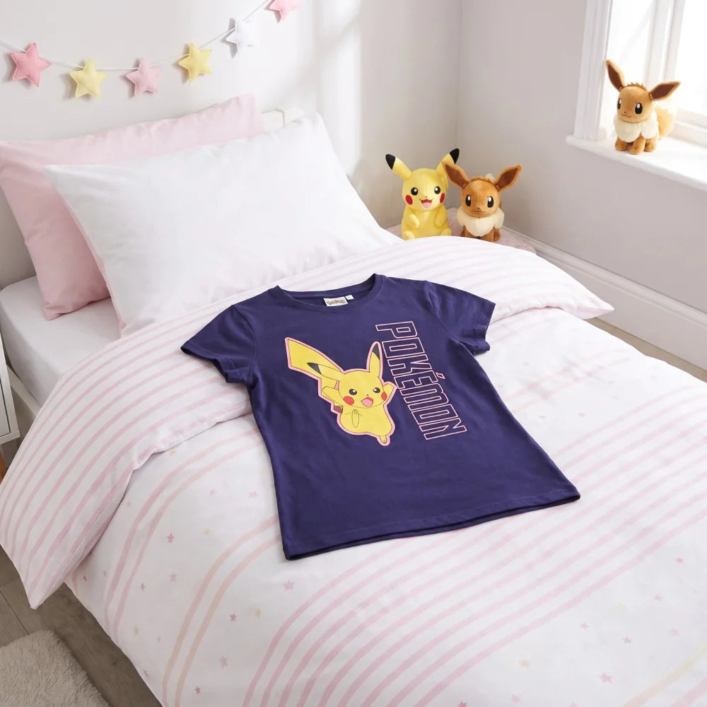 Pokemon Pikachu Kinder T-Shirt Kurzarm Shirt Baumwolle Gr. 110/116 100% Blau - WS-Trend.de