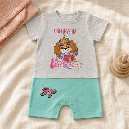 Paw Patrol Mädchen Baby Kurzarm Body Strampler Schlafanzug Gr. 62 bis 86 Skye - WS-Trend.de