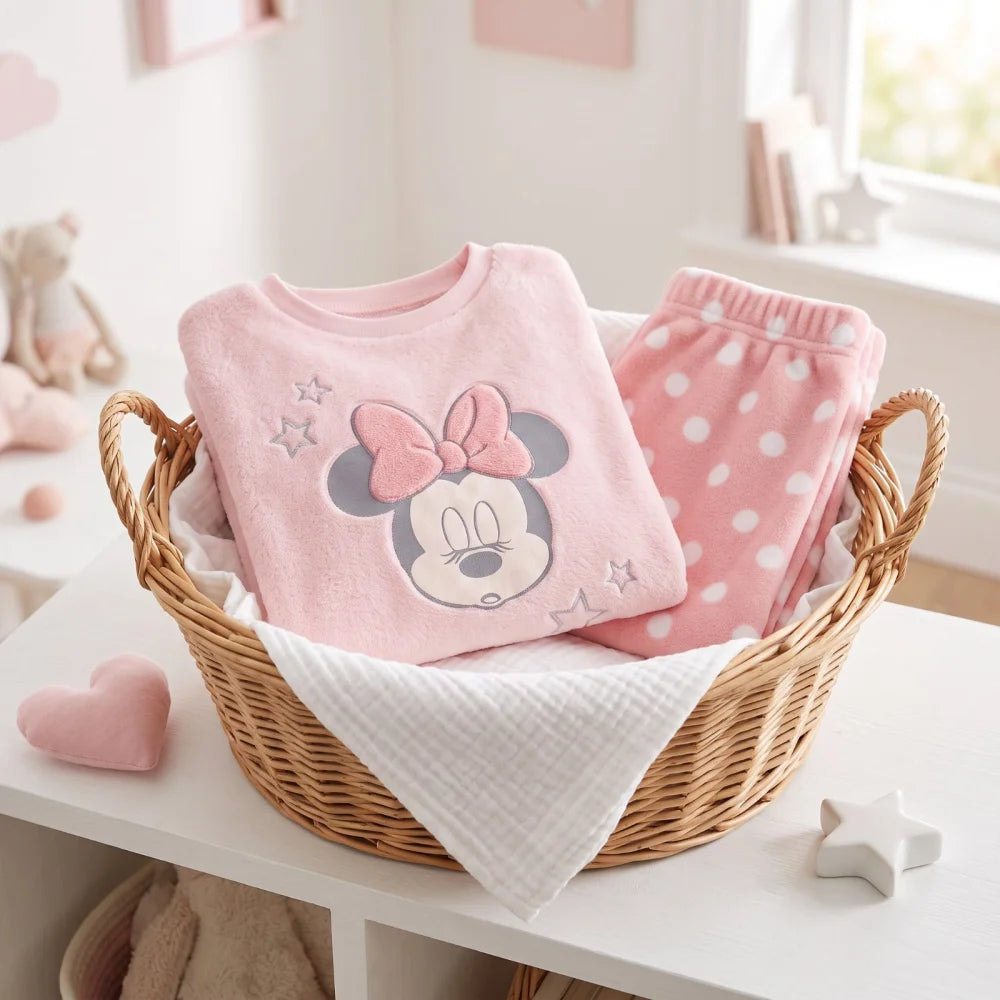 Disney Minnie Maus Kinder Mädchen Schlafanzug Pyjama Shirt Hose Gr. 98-128 - WS-Trend.de