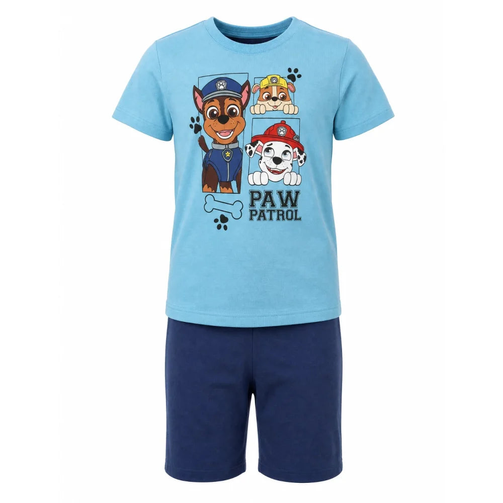 Paw Patrol Kinder kurzarm Schlafanzug Pyjama Shirt Shorts Gr. 98-128 - WS-Trend.de