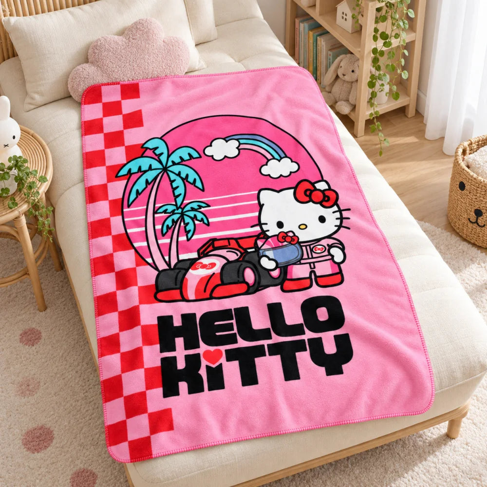 Hello Kitty Kinder-Fleecedecke Kuscheldecke Rosa 100 × 140 cm - WS-Trend.de
