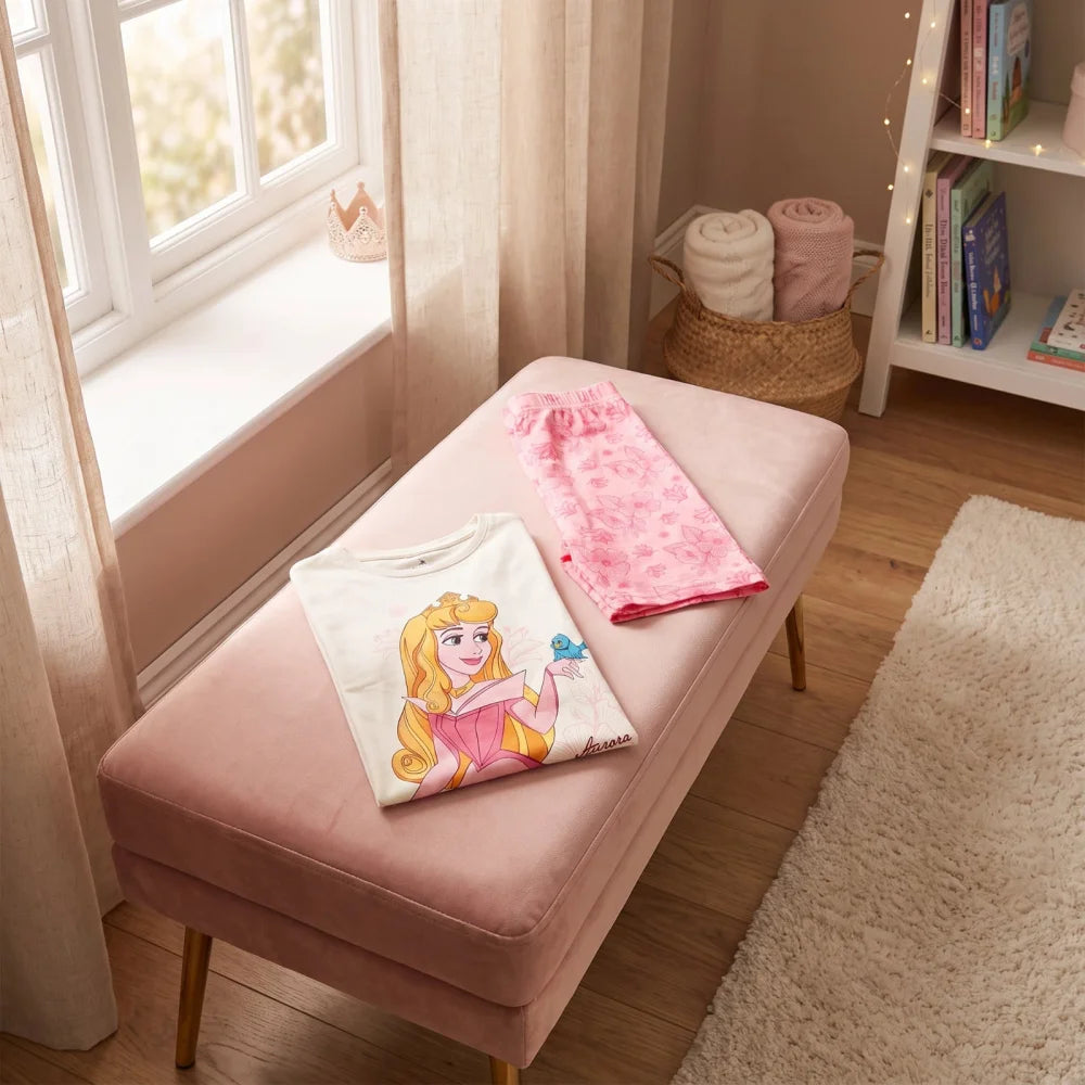 Disney Cinderella Rapunzel Kinder Schlafanzug Pyjama Gr. 92-128 100% Baumwolle - WS-Trend.de