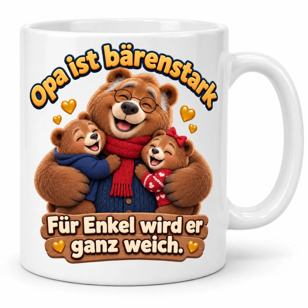 WS-Trend Bärenopa Tasse Keramik 330 ml Geschenk für Opa zum Geburtstag - WS-Trend.de