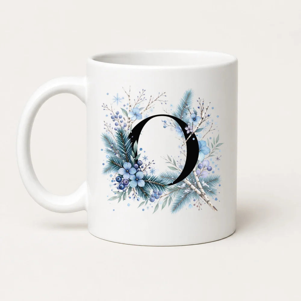 Winter Tasse A-Z Buchstaben 325 ml Keramik Geschenkidee personalisiert - WS-Trend.de