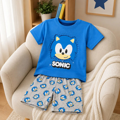 Sega Sonic The Hedgehog Jungen Kinder Pyjama Schlafanzug 98-128 Baumwolle - WS-Trend.de