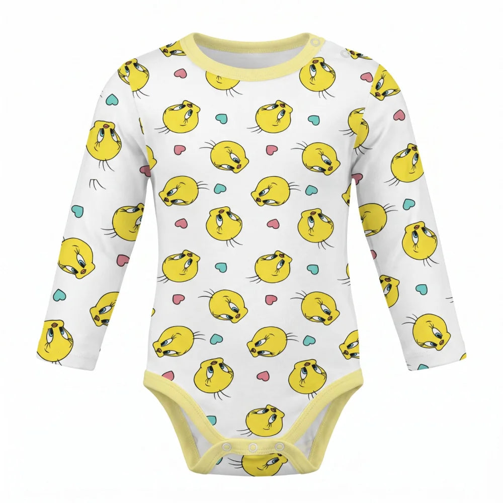 Strampler LOONEY TUNES Tweety Baby Langarmbody Gr. 86–92 Weiß - WS-Trend.de