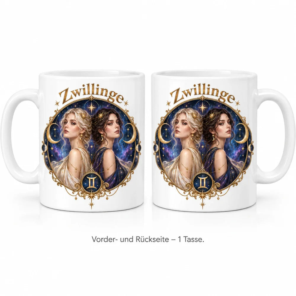WS-Trend Sternzeichen Tasse Zwillinge mystisch Keramik 330 ml Geschenk - WS-Trend.de