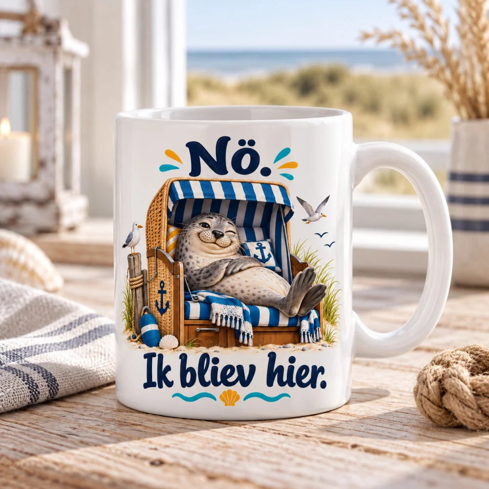 WS-Trend Strandkorb Tasse lustiger Spruch Keramik 330 ml Geschenktasse - WS-Trend.de