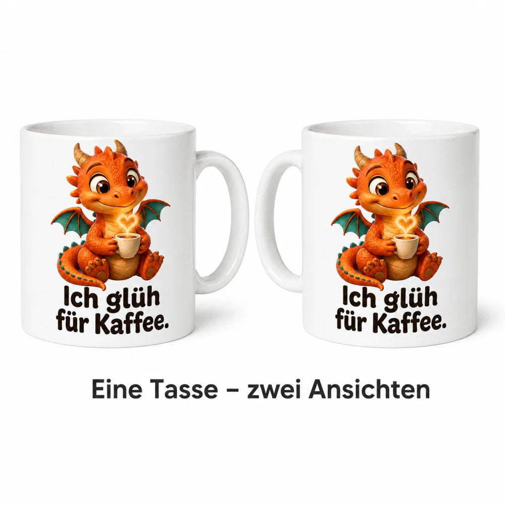 Kaffeedrache Tasse - humorvolles Geschenk - 330 ml beidseitig bedruckt - WS-Trend.de