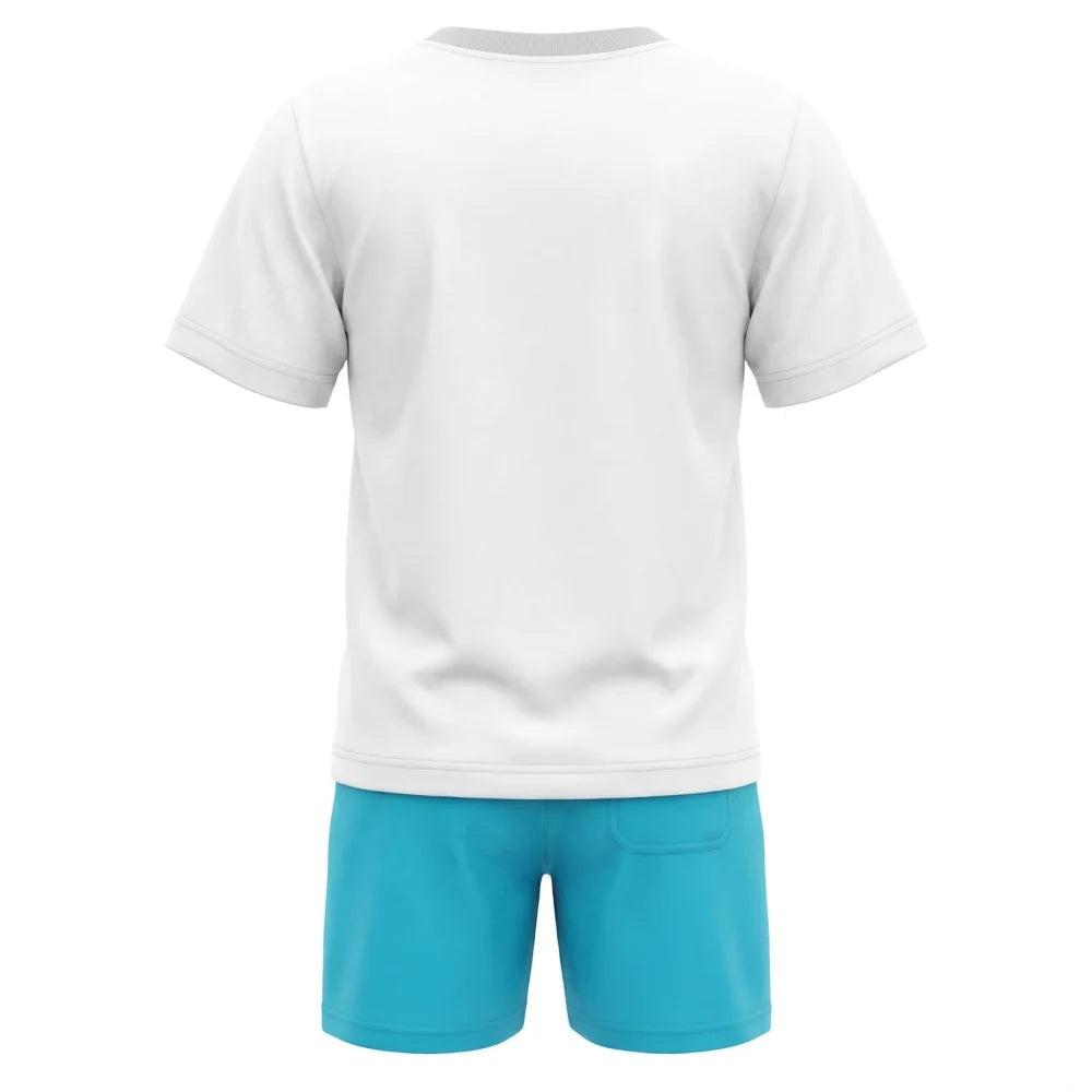Die Minions Jungen Kinder Pyjama Schlafanzug 98-122 Baumwolle Weiß Grau - WS-Trend.de