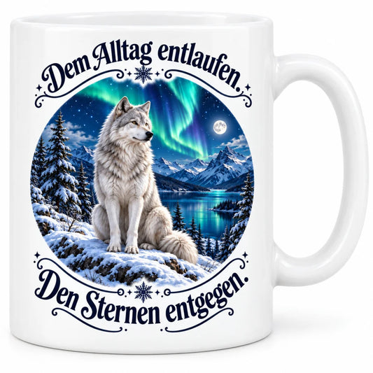 Wolf Wintertasse mit Spruch aus Keramik 330 ml Geschenk zu Weihnachten - WS-Trend.de