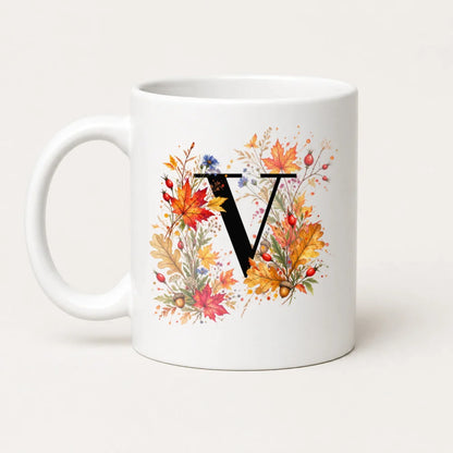 Herbst Tasse A-Z Buchstaben 325 ml Keramik Geschenkidee personalisiert - WS-Trend.de