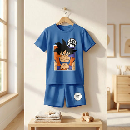 Anime Dragon Ball Goku Kinder Schlafanzug Pyjama Shirt Shorts Gr.116-152 - WS-Trend.de