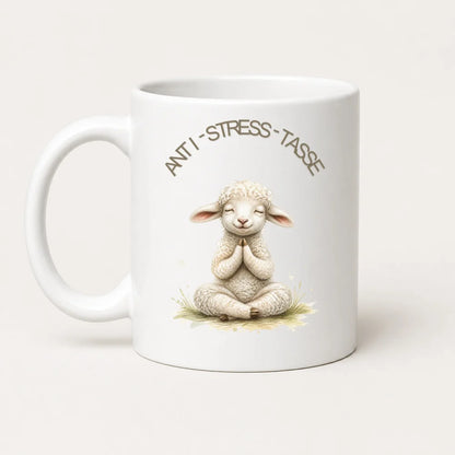 Anti-Stress-Tasse Lamm Aquarell 325 ml Keramik Geschenk - WS-Trend.de