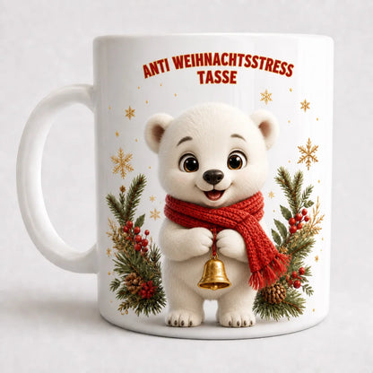 Anti Weihnachtsstress Weihnachten Tasse 325 ml – süße 3D-Tiere - WS-Trend.de