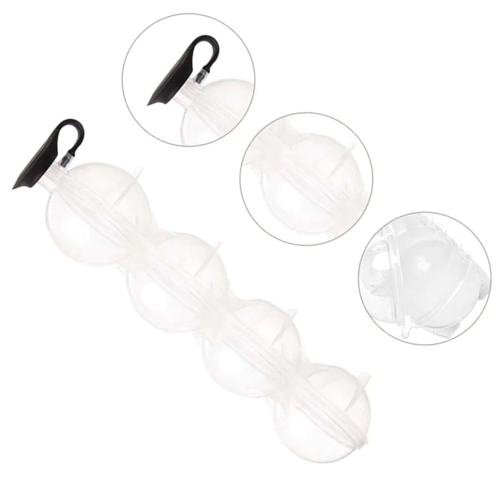 XL Eiskugel Eiswürfelform Eiswürfelbehälter4 Kammern - 5 cm Kugel - WS-Trend.de