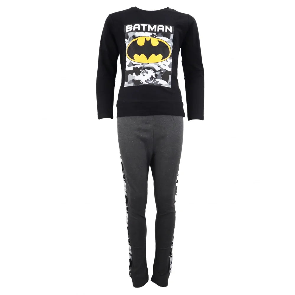 Schlafanzug DC Comics Batman Jungen Kinder lang Pyjama Gr. 134-140 - WS-Trend.de