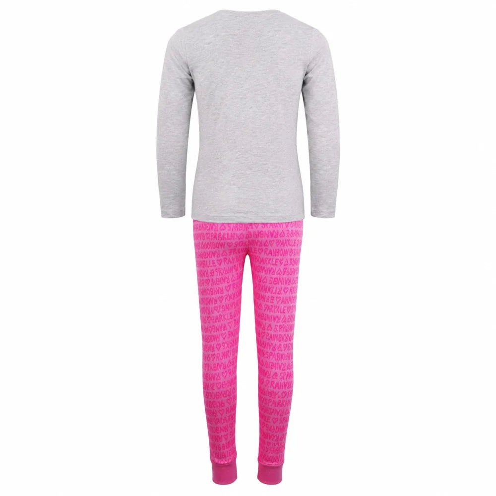 Rainbow High Mädchen Kinder Langarm-Schlafanzug Pyjama 98–110 Baumwolle - WS-Trend.de