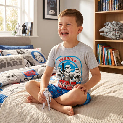 Star Wars Strom Trooper Jungen Kinder kurzarm Pyjama Schlafanzug 98-110 - WS-Trend.de