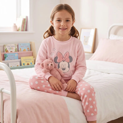 Disney Minnie Maus Kinder Mädchen Schlafanzug Pyjama Shirt Hose Gr. 98-128 - WS-Trend.de