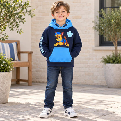 PAW Patrol Chase Kinder-Hoodie mit Kapuze Hellblau oder Dunkelblau 92–128 - WS-Trend.de