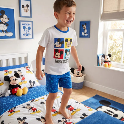 Disney Mickey Maus Kinder kurzarm Schlafanzug Pyjama Shirt Shorts 98-128 - WS-Trend.de
