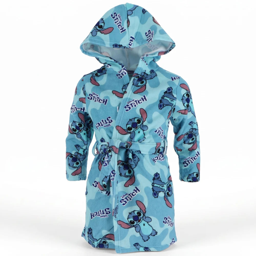 Disney Lilo und Stitch Kinder Mädchen Fleece Bademantel mit Kapuze Gr. 98 - 104 - WS-Trend.de