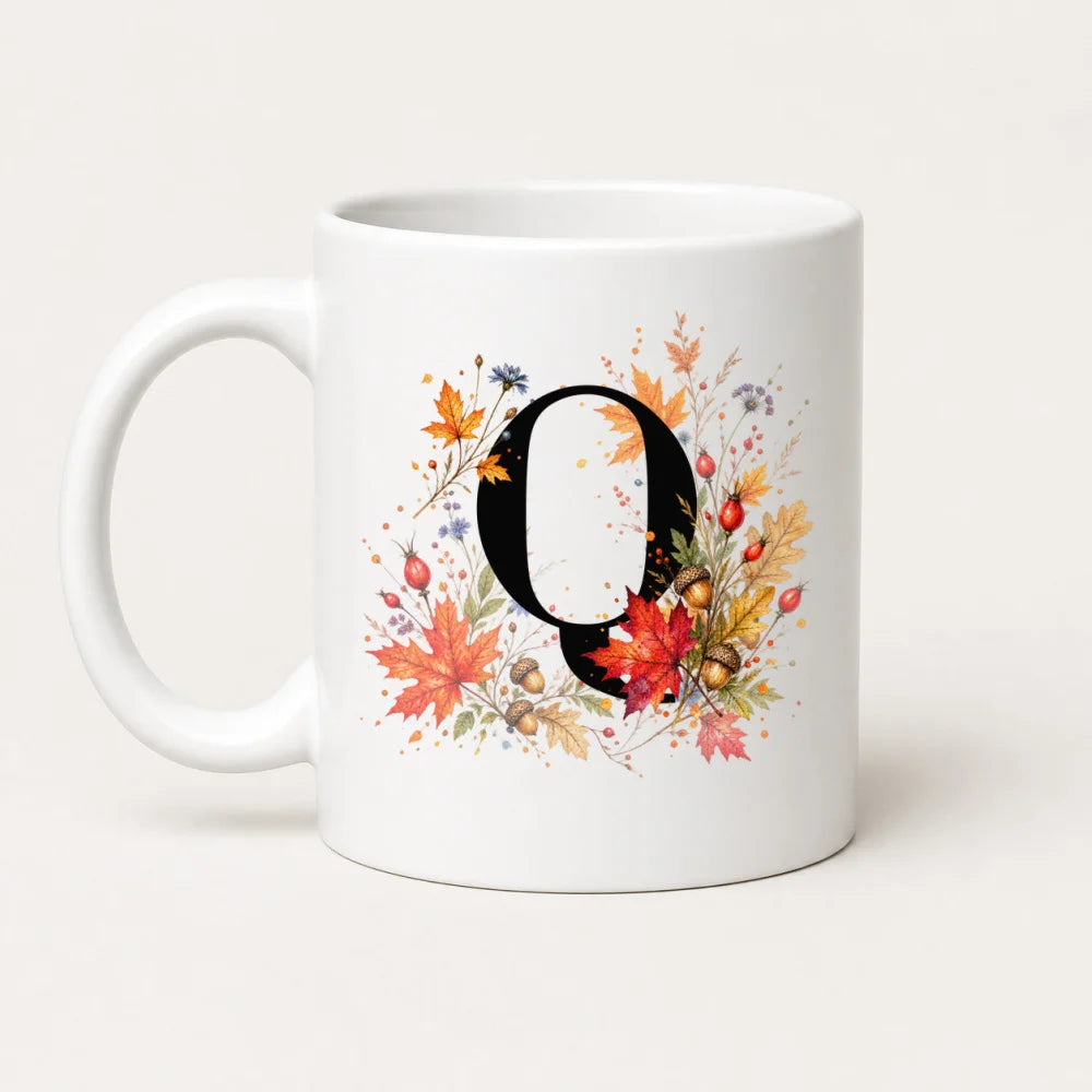 Herbst Tasse A-Z Buchstaben 325 ml Keramik Geschenkidee personalisiert - WS-Trend.de