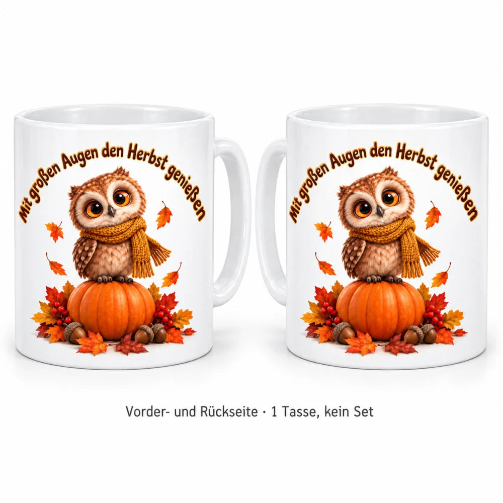 WS-Trend Herbst Tasse Eule mit Spruch Keramik 330 ml - WS-Trend.de
