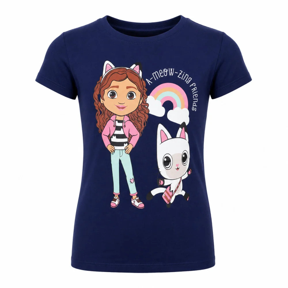 Print-Shirt Gabby’s Dollhouse Netflix Gabbys Mädchen Kinder T-Shirt Shirt 100% Baumwolle - WS-Trend.de