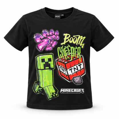 Minecraft Creeper TNT T-Shirt schwarz - WS-Trend.de
