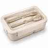3-teiliges Kinder-Lunch-Set – Brotdose 850 ml mit Doppel-Fächer Besteck