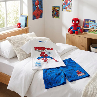 Marvel Spiderman Kinder kurz Pyjama Schlafanzug Shirt Shorts Gr. 98 bis 128 - WS-Trend.de