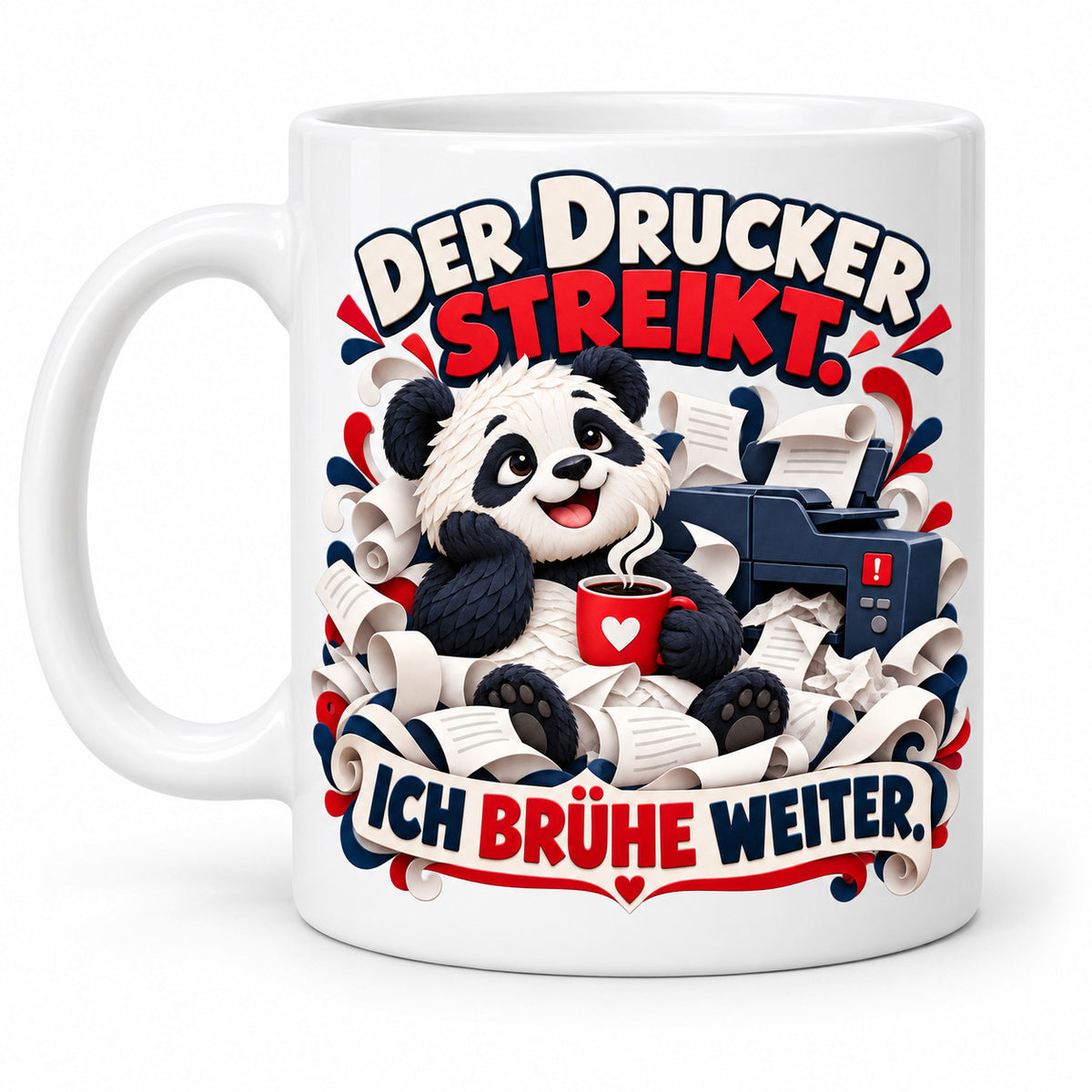 Büro Tasse Keramik 330 ml lustiger Spruch Geschenk Kollegen Homeoffice