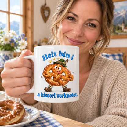 WS-Trend Brezn Kaffeetasse bayerischer Spruch Keramik 330 ml fürs Büro - WS-Trend.de