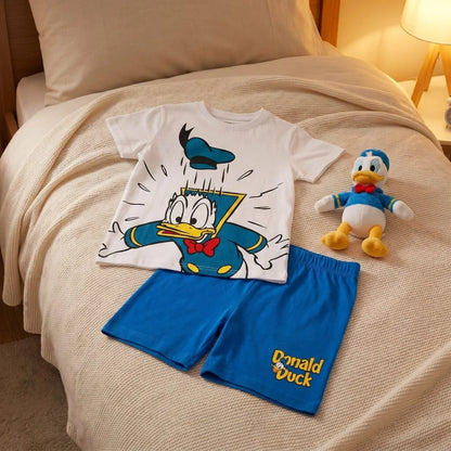 Disney Donald Duck Kinder Jugend Schlafanzug Pyjama 98-128 100% Baumwolle - WS-Trend.de