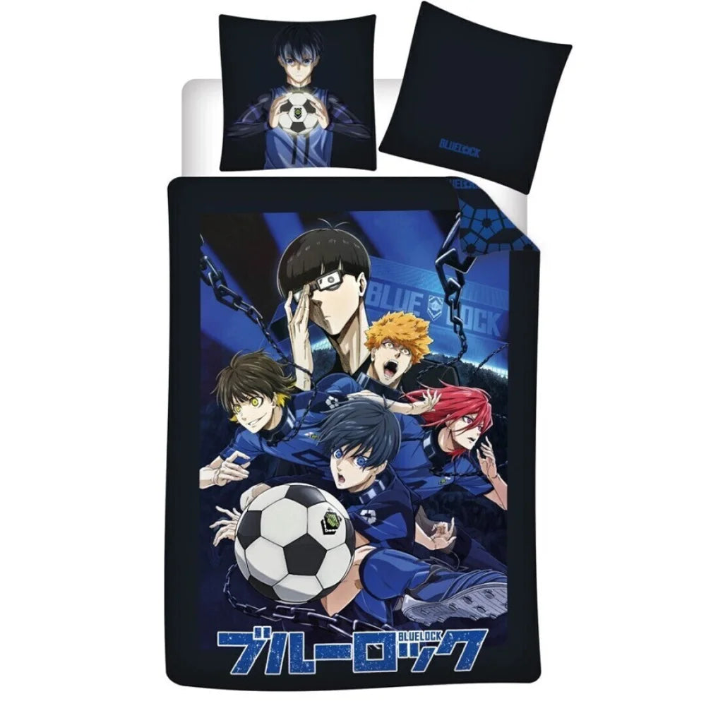 Blue Lock Anime Mikrofaser Bettwäsche 2tlg Set 135/140x200 63x63 cm - WS-Trend.de