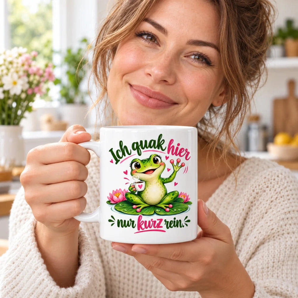 WS-Trend Frosch Tasse mit lustigem Spruch Keramik 330 ml Geschenktasse - WS-Trend.de