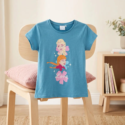 Print-Shirt Disney Eiskönigin T-Shirt Kinder Mädchen Kurzarmshirt Gr. 98-128 - WS-Trend.de