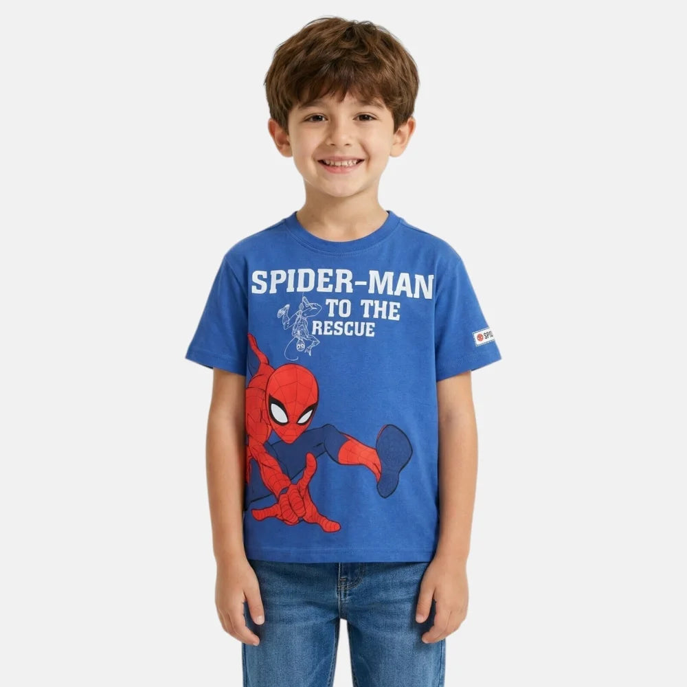 Marvel Spiderman Kinder Jungen T-Shirt Kurzarm Shirt Gr. 98 bis 128 Baumwolle - WS-Trend.de