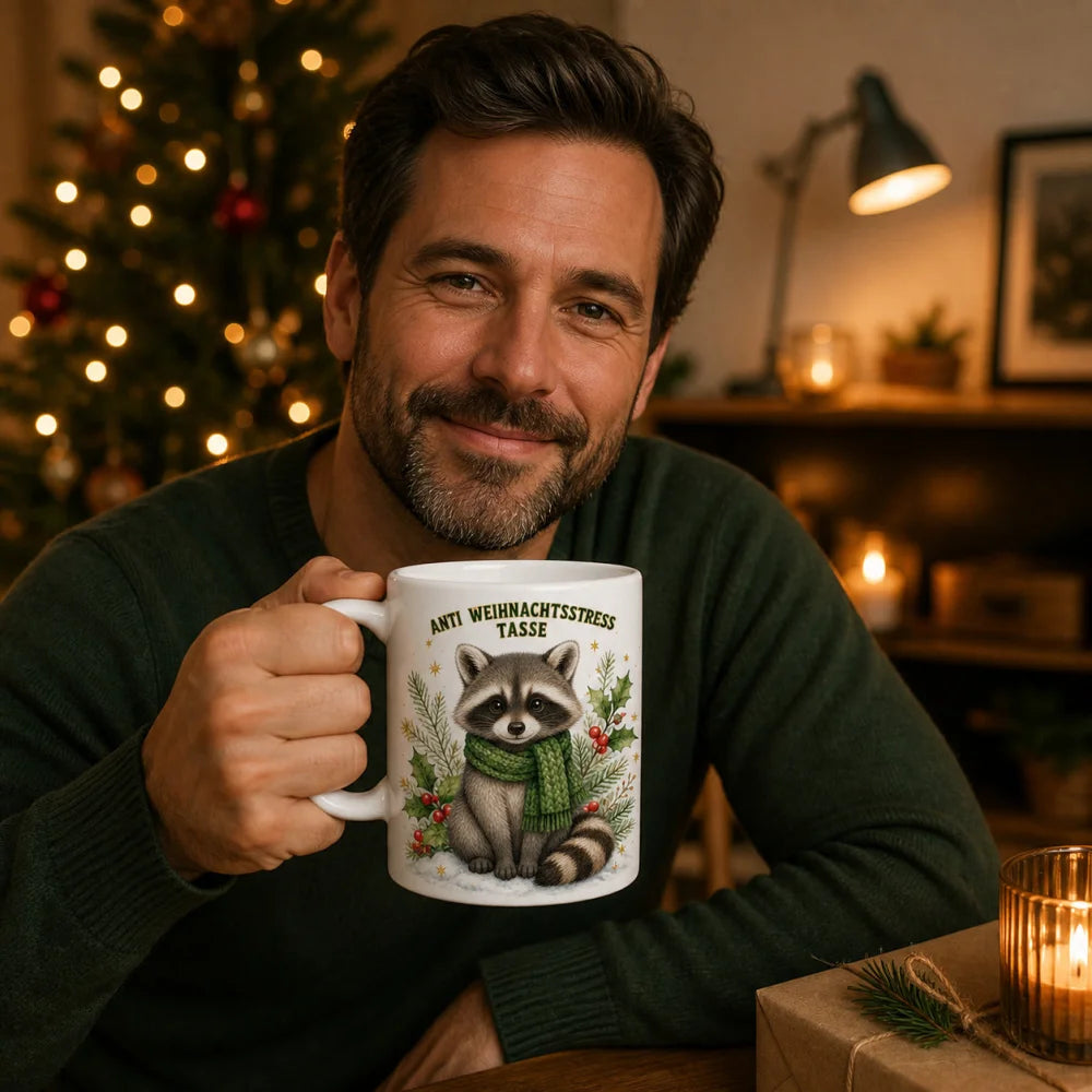 Anti Weihnachtsstress Tasse Weihnachten – Tiere Aquarell - WS-Trend.de