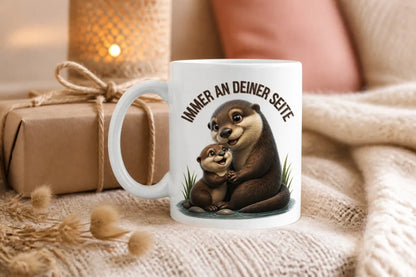 Immer an deiner Seite Tasse 325 ml Keramik Tiermotiv Geschenkidee Bunt - WS-Trend.de