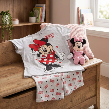 Disney Minnie Maus Mouse Kinder Schlafanzug Pyjama Gr. 116 Shirt Shorts - WS-Trend.de