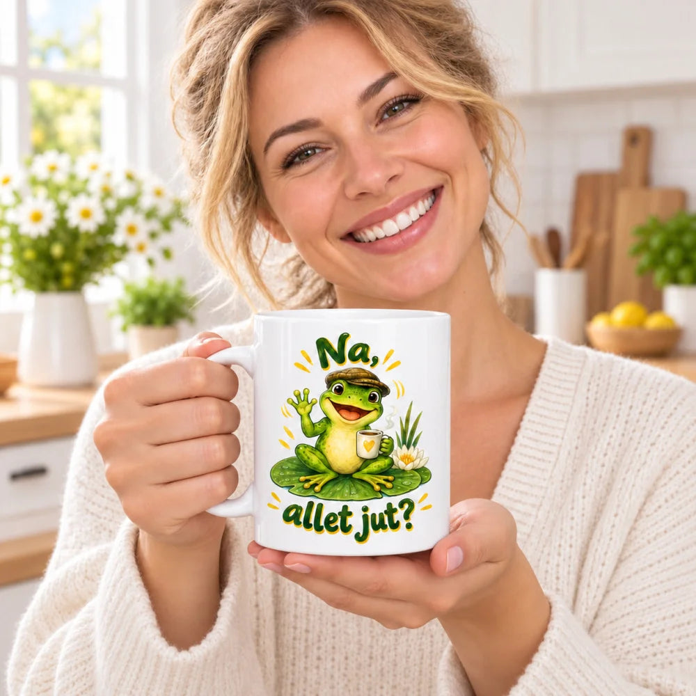 WS-Trend Berliner Frosch Tasse mit Spruch Keramik 330 ml Geschenktasse - WS-Trend.de
