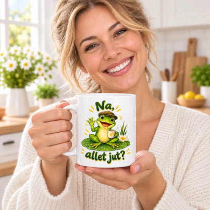 WS-Trend Berliner Frosch Tasse mit Spruch Keramik 330 ml Geschenktasse - WS-Trend.de