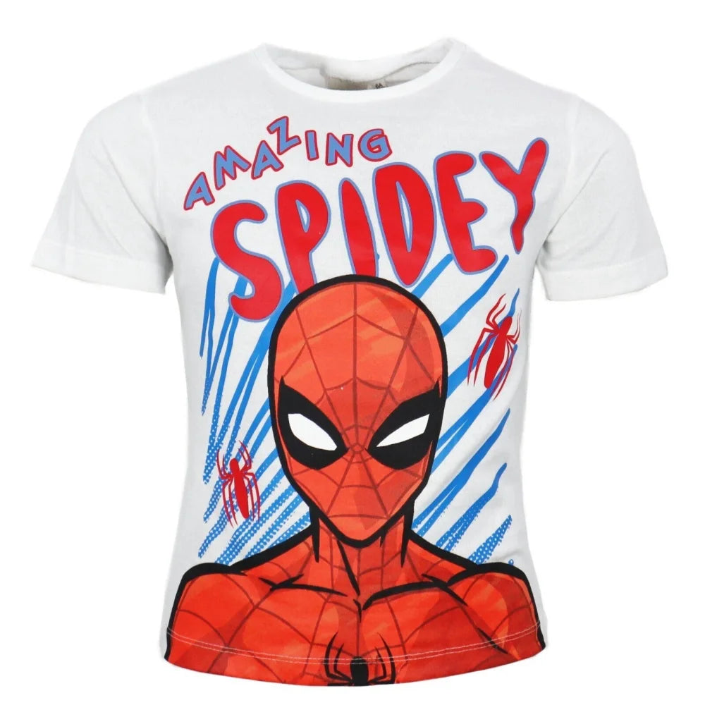 Marvel Spiderman Kinder Jungen kurzarm T-Shirt Shirt Gr. 98 100% Baumwolle - WS-Trend.de